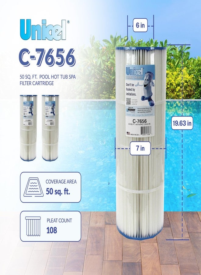 Unicel C-7656 50 Square Foot Media Replacement Pool Hot Tub Spa Filter Cartridge with 108 Pleats - Image 2